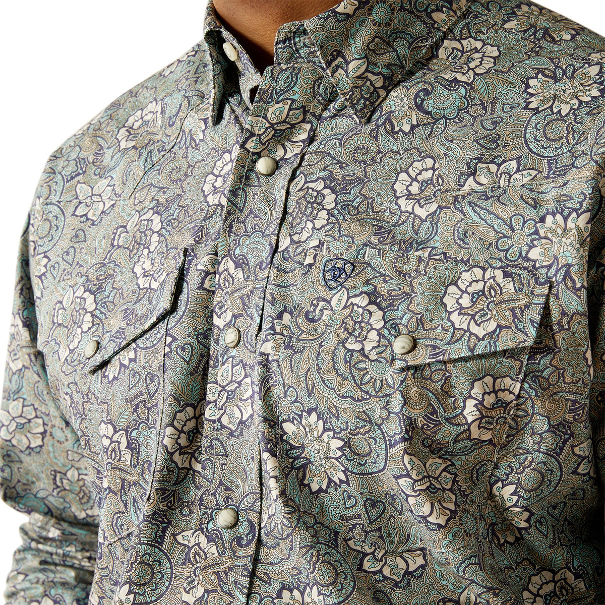  Ariat Men's Rocky Khaki Floral Shirt