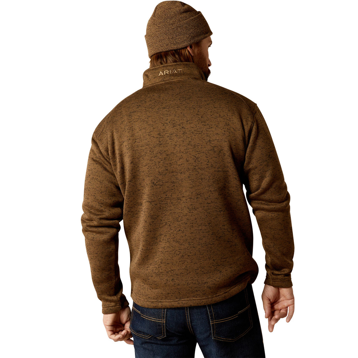 Ariat Men's Brown Caldwell 1/4 Zip Pullover
