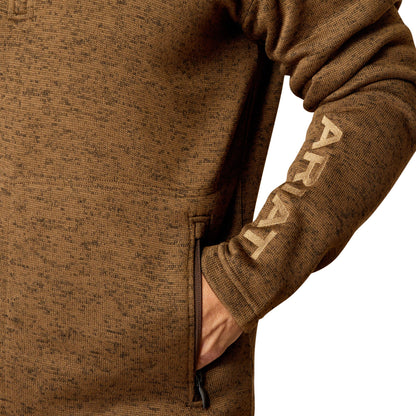  Ariat Men's Brown Caldwell 1/4 Zip Pullover