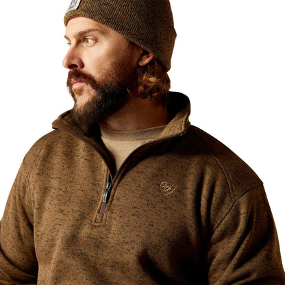  Ariat Men's Brown Caldwell 1/4 Zip Pullover