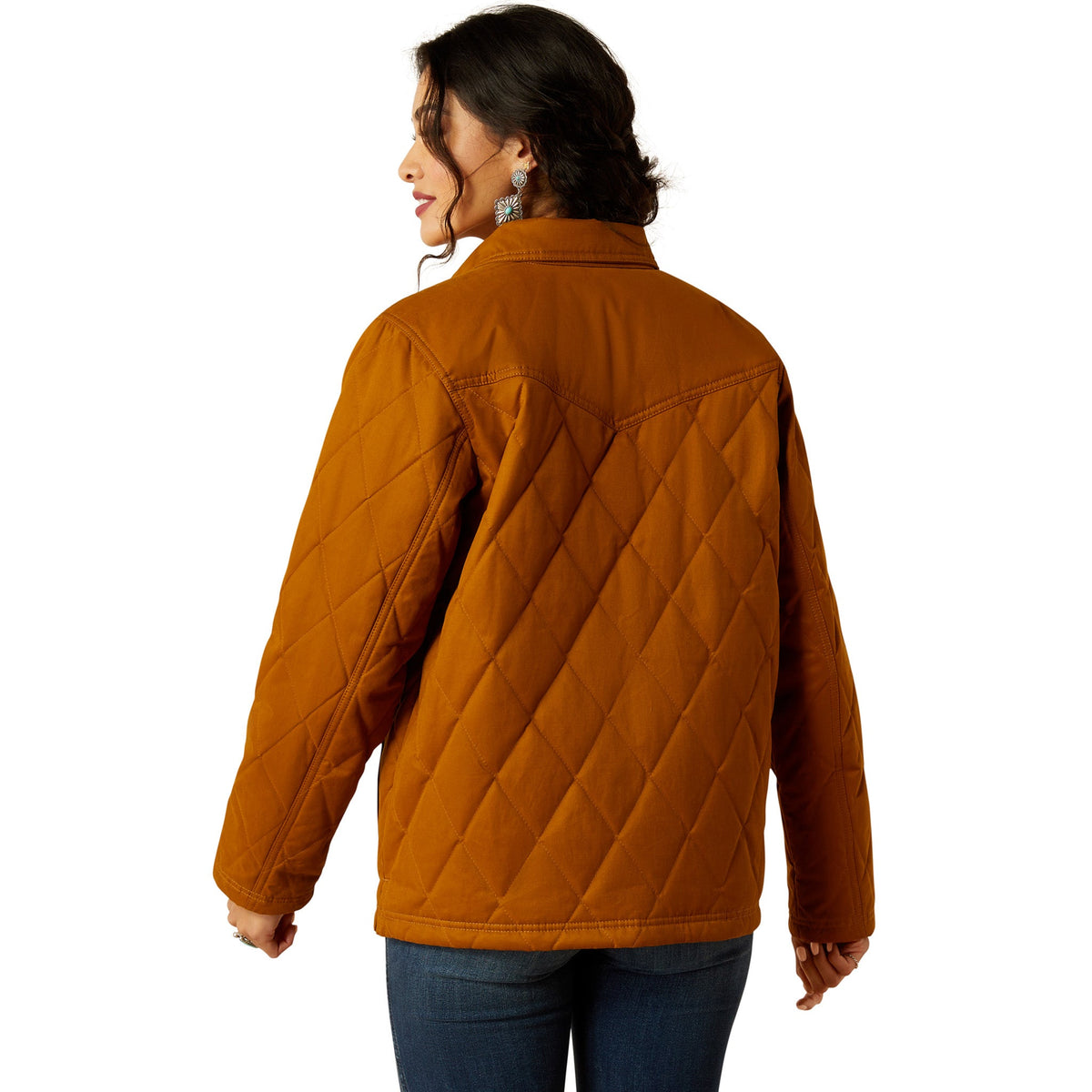 Ariat Women's Grizzly Quilted Chestnut Brown Jacket
