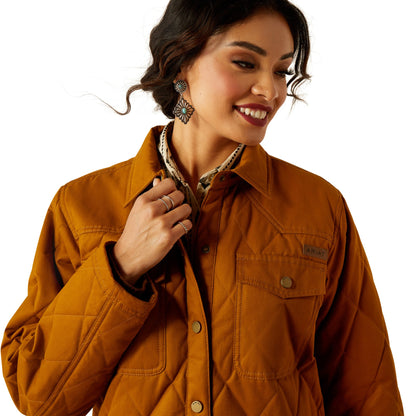  Ariat Women's Grizzly Quilted Chestnut Brown Jacket