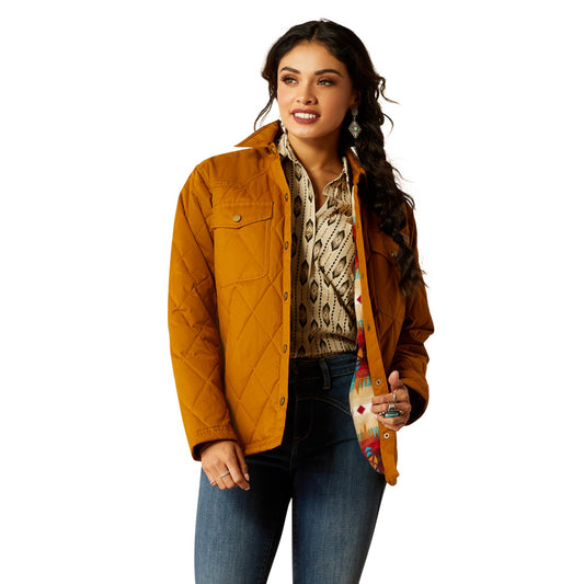  Ariat Women's Grizzly Quilted Chestnut Brown Jacket