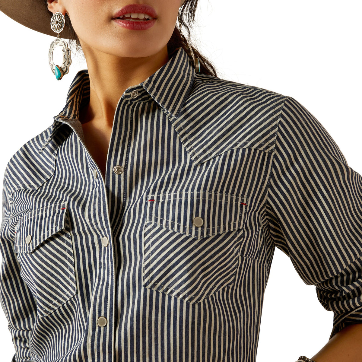  Ariat Women's Railroad Stripe Shirt