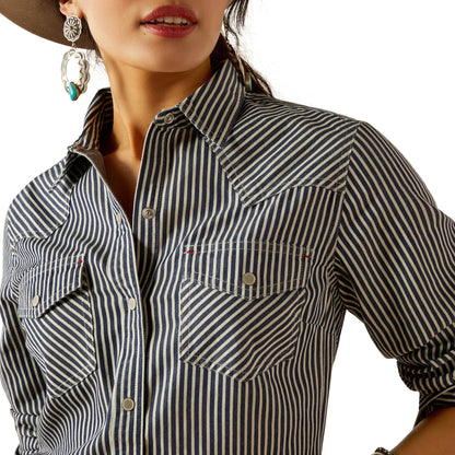  Ariat Women's Railroad Stripe Shirt