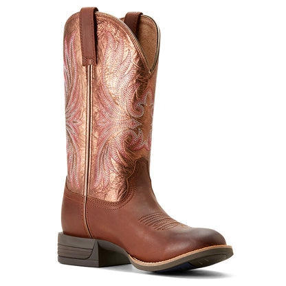  Ariat Ranahan Sienna Saddle/Rusty Red Round Toe Boots