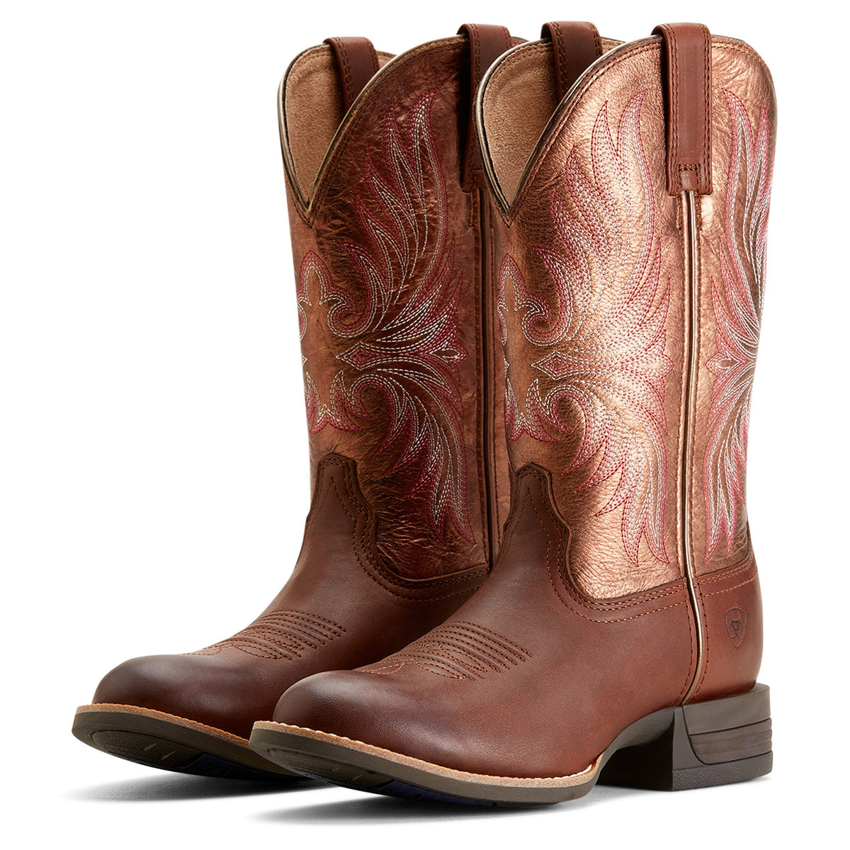  Ariat Ranahan Sienna Saddle/Rusty Red Round Toe Boots