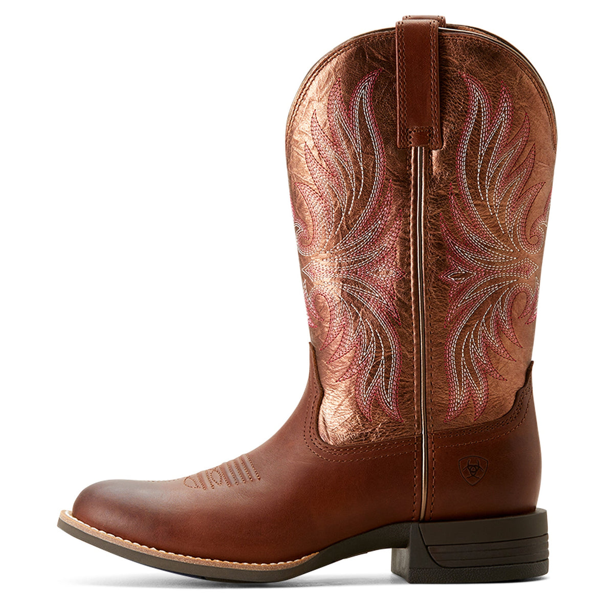  Ariat Ranahan Sienna Saddle/Rusty Red Round Toe Boots
