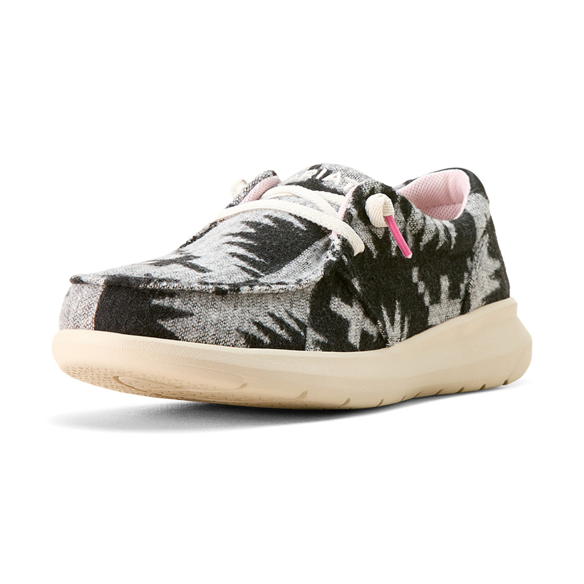  Ariat Women's Black White Flannel Hilo Shoes