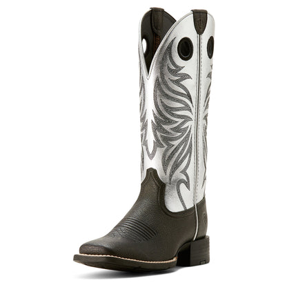  Ariat Women's Ryder Round Up Black/Antique Silver Boot