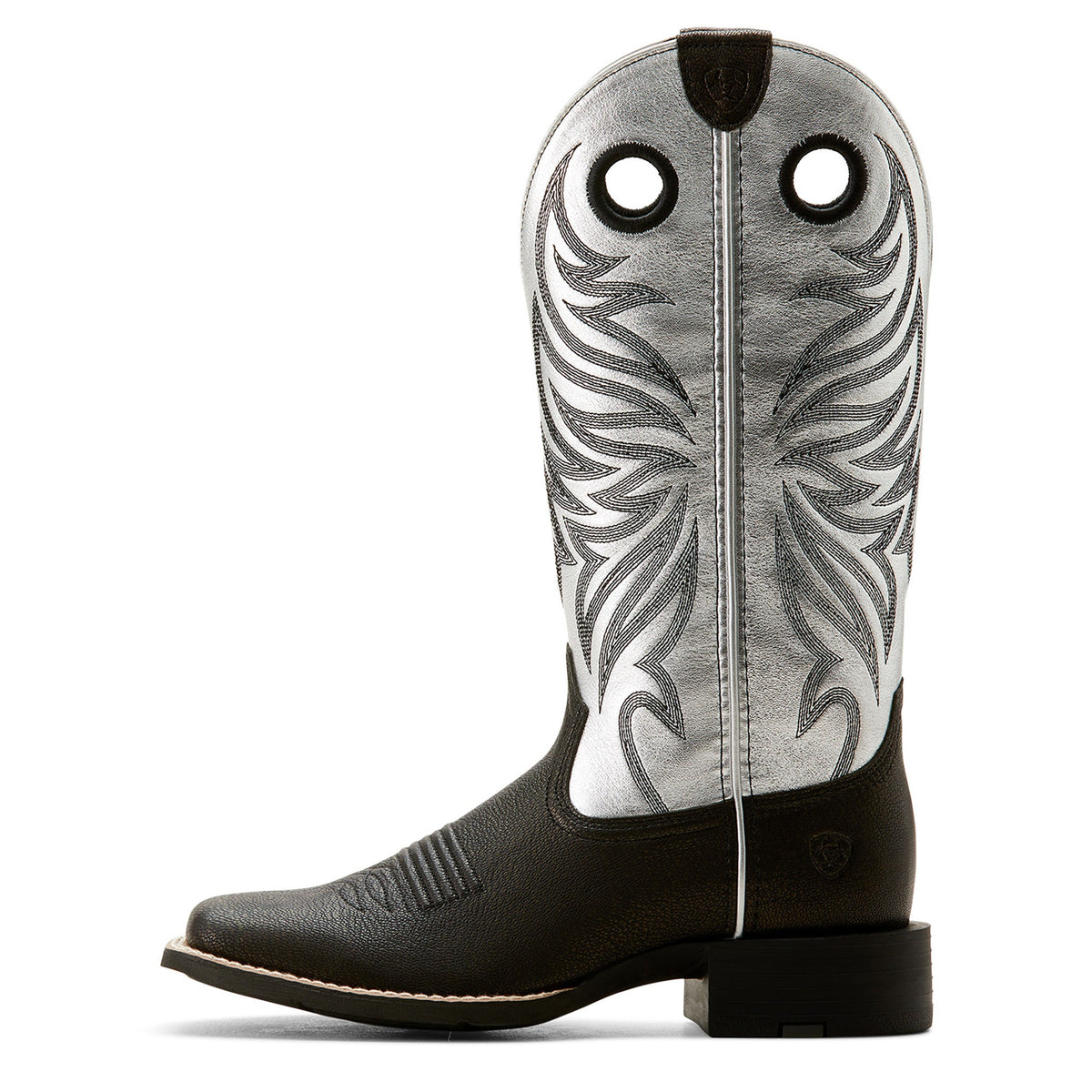  Ariat Women's Ryder Round Up Black/Antique Silver Boot