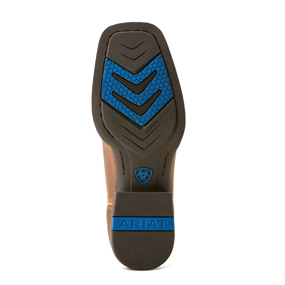  Ariat Kid's Tan/Turquoise Square Toe Boots