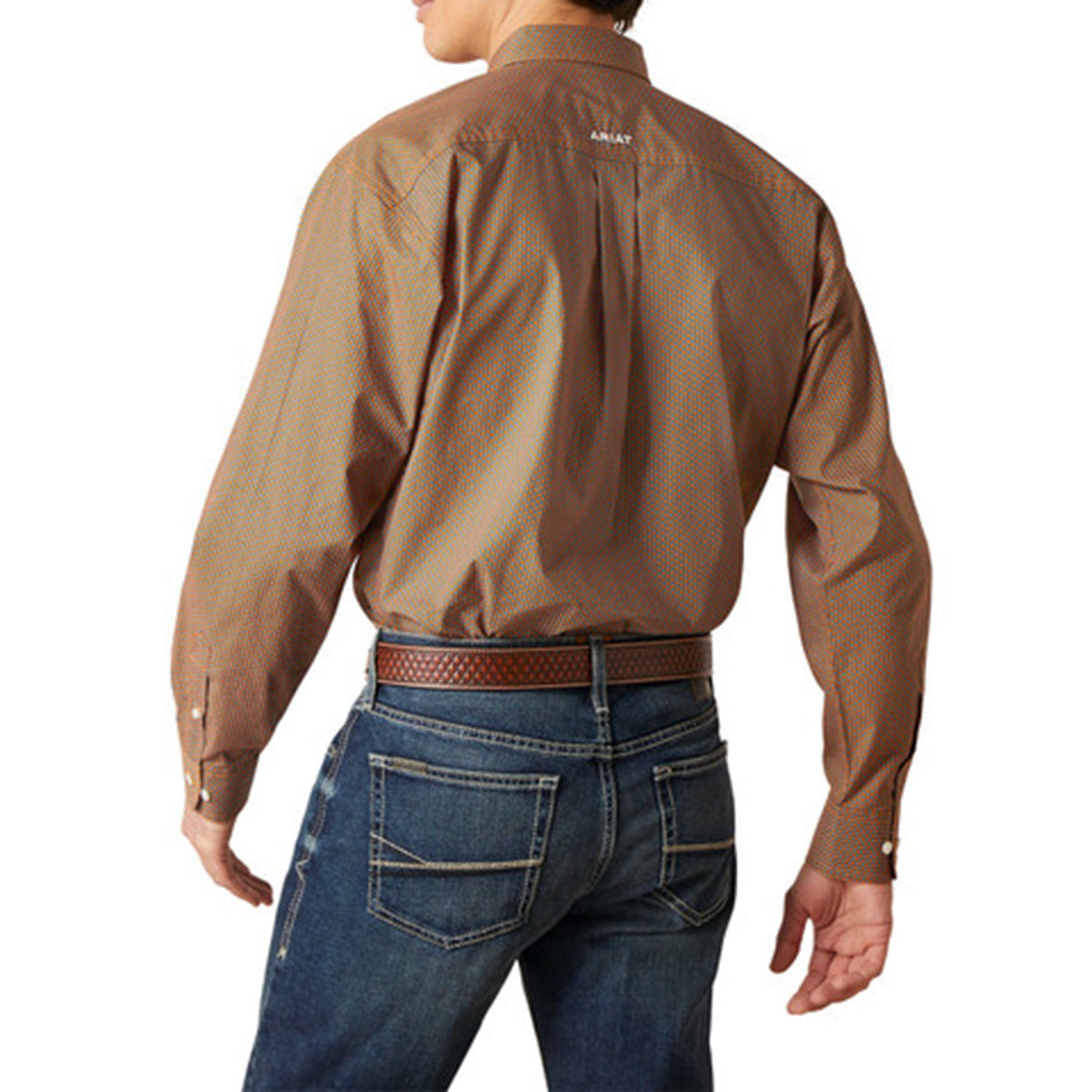  Ariat Men's Blue & Orange Hearts Shirt
