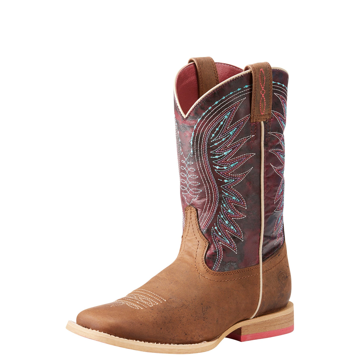  Ariat Kid's Sunset And Purple Vaquera Square Toe Boot