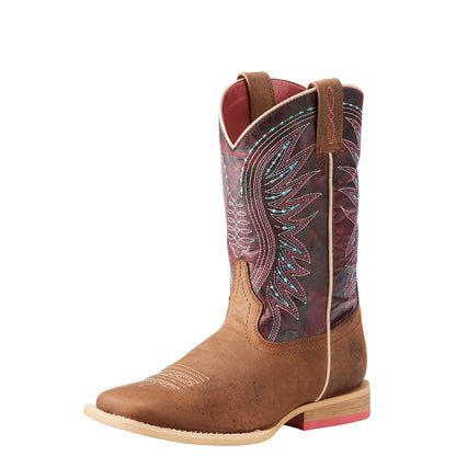  Ariat Kid's Sunset And Purple Vaquera Square Toe Boot