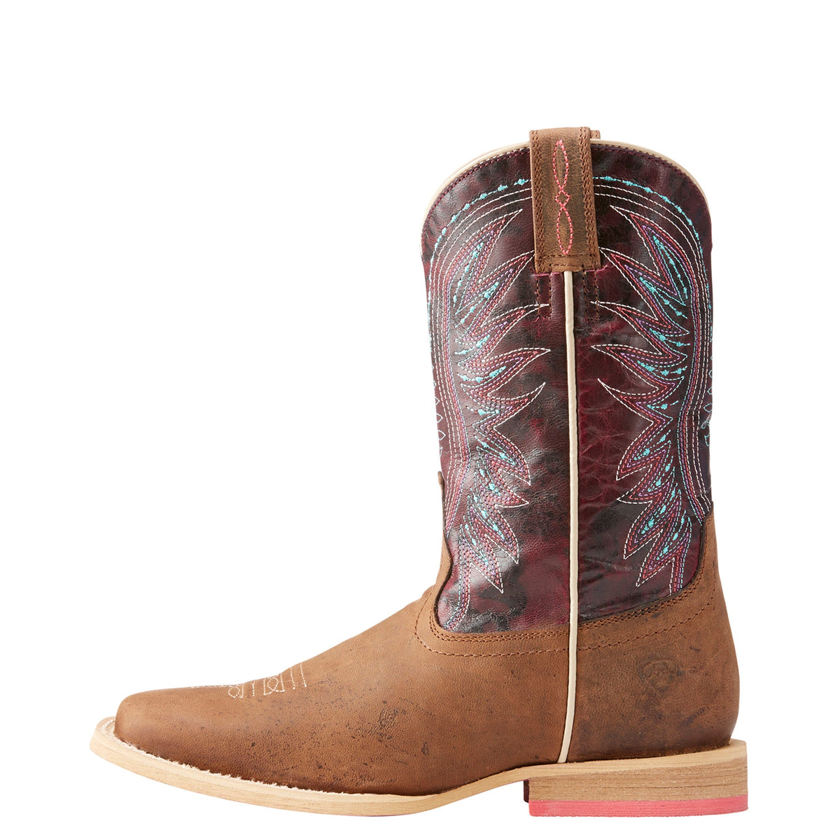  Ariat Kid's Sunset And Purple Vaquera Square Toe Boot