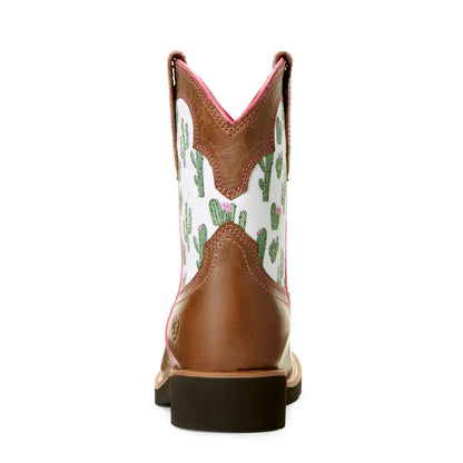  Ariat Kid's Brown Cactus Fatbaby Round Toe Boot