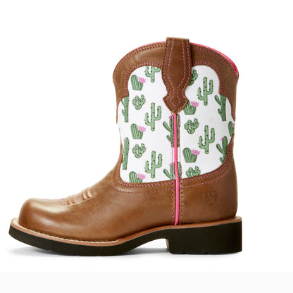  Ariat Kid's Brown Cactus Fatbaby Round Toe Boot