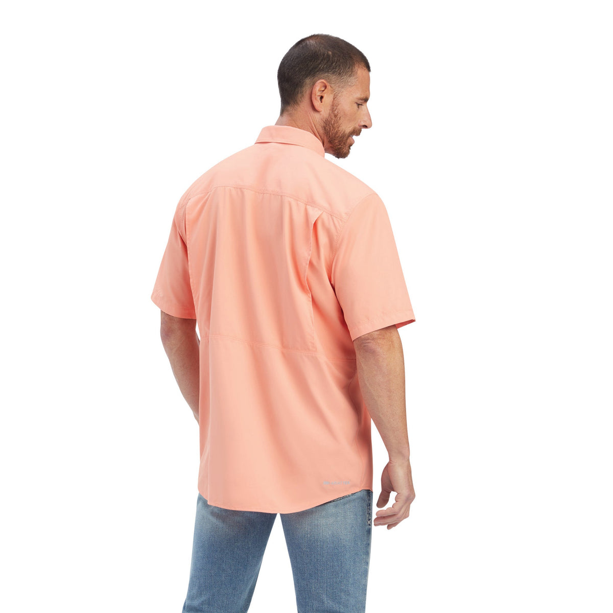 Ariat Men's Peach/Pink VentTek Short Sleeve Shirt