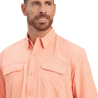  Ariat Men's Peach/Pink VentTek Short Sleeve Shirt