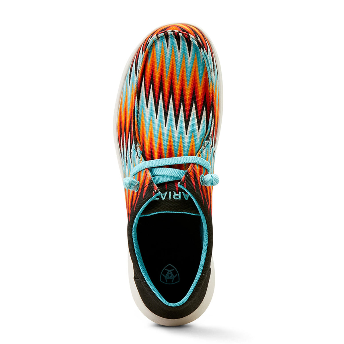  Ariat Men's Orange & Blue Zig Zag Hilo Shoes
