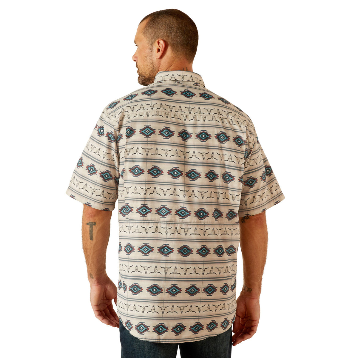  Ariat Men's VentTek Aztec Skull Short Sleeve