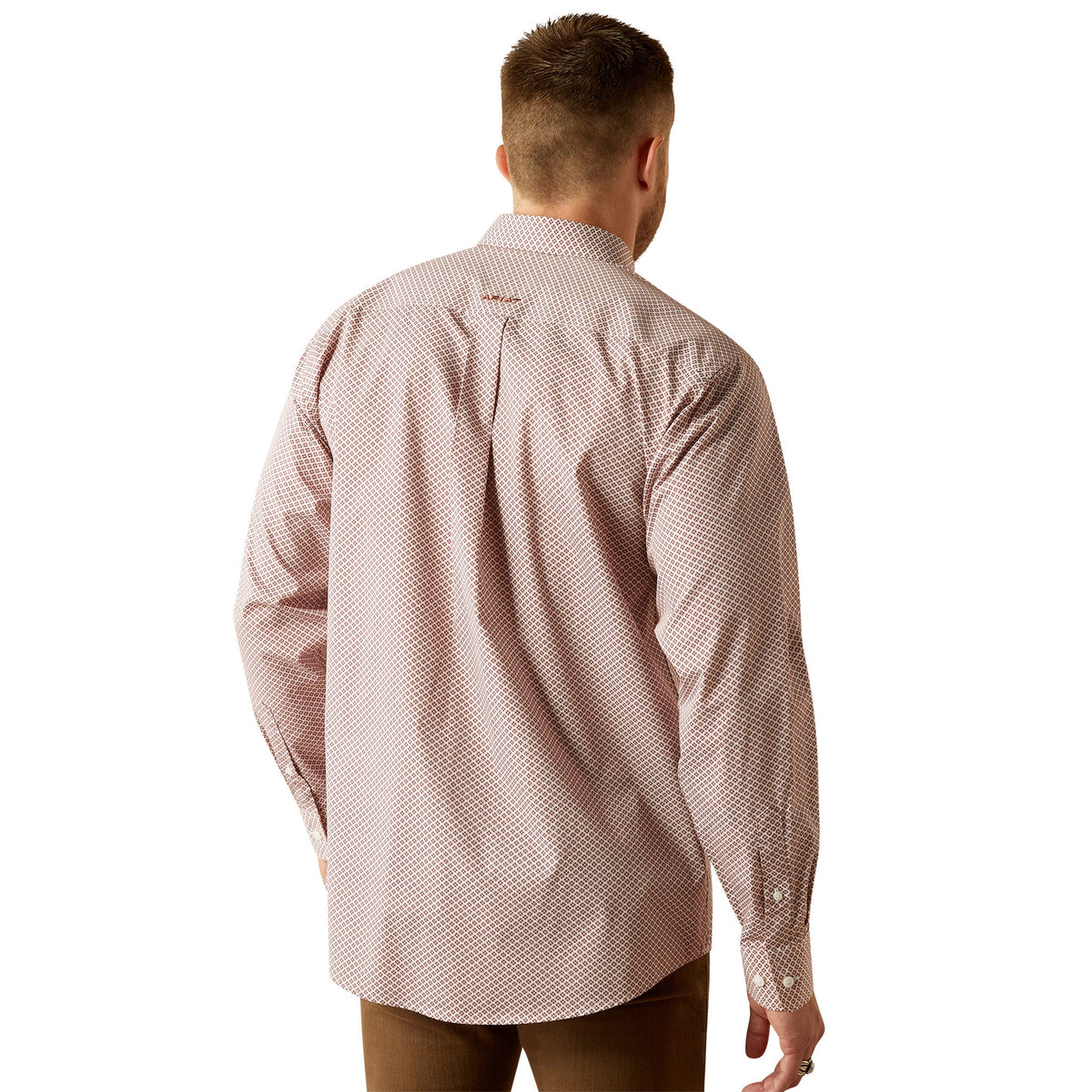  Ariat Wrinkle Free Avery Classic Fit Shirt Brick Geometric