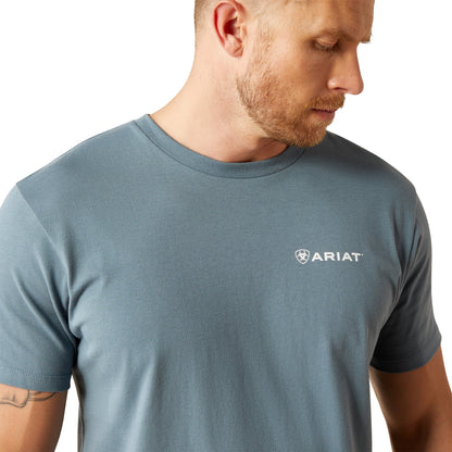  Ariat Men's Light Denim Colored Eagle Rock Tee