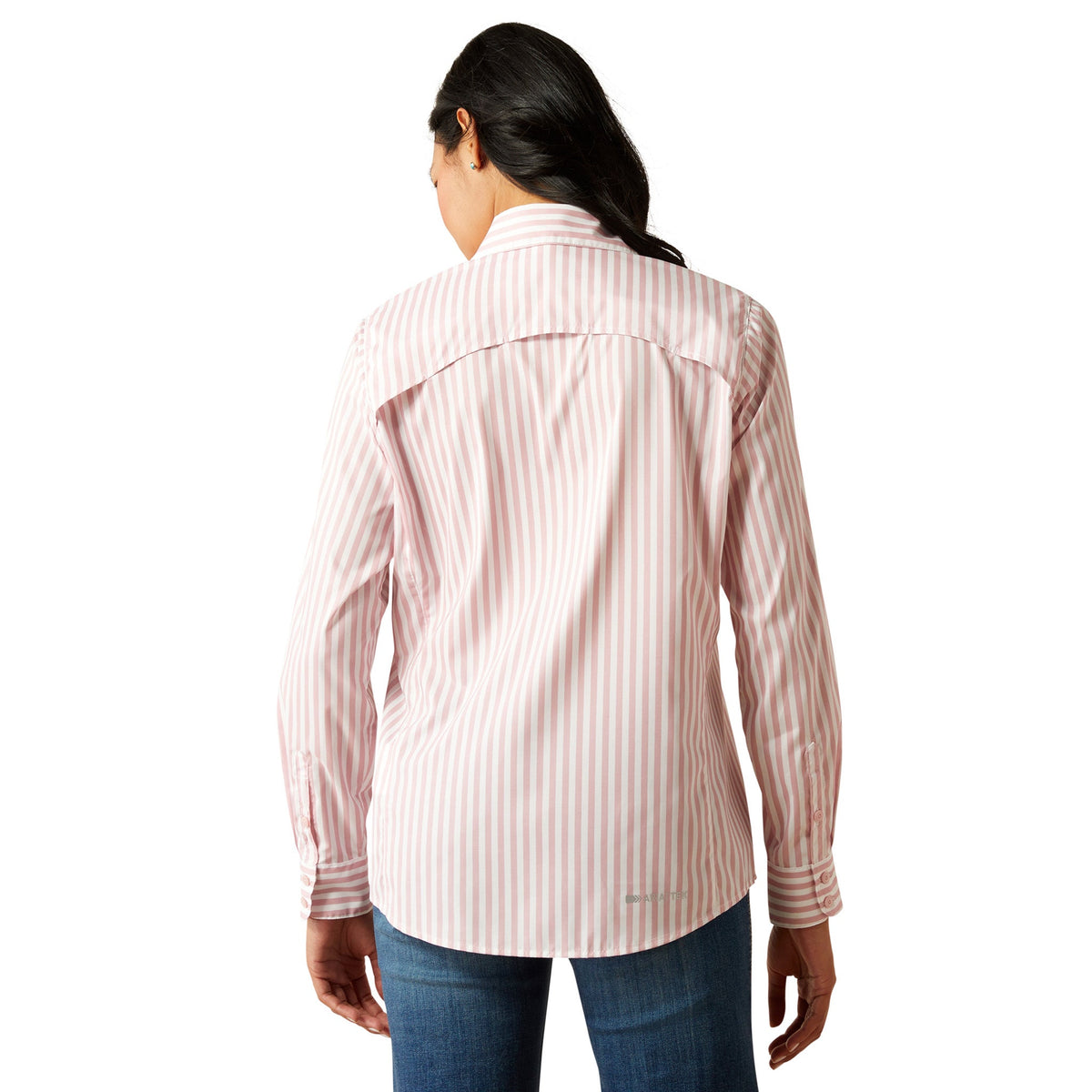  Ariat Women's Pink White Stripe VentTek Long Sleeve