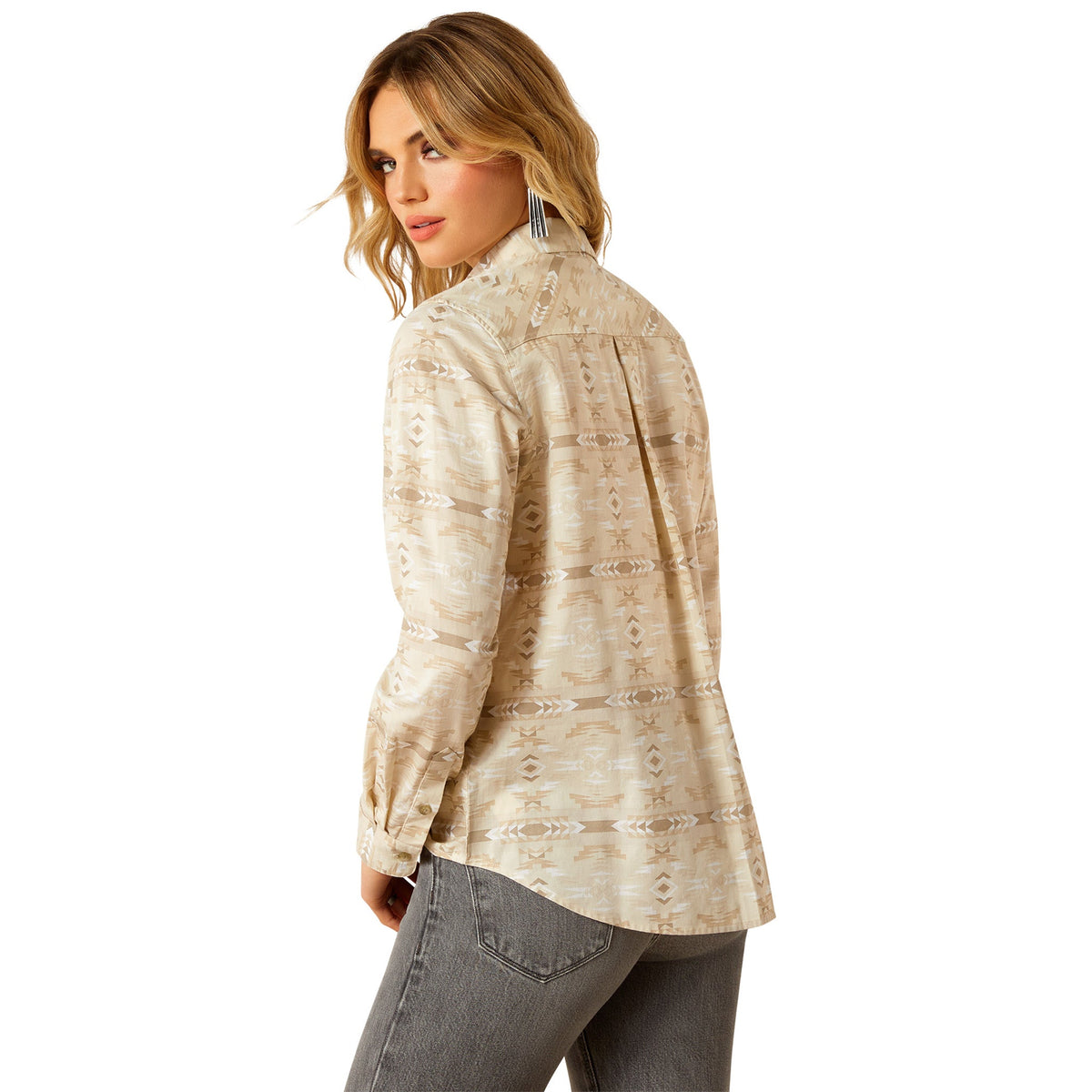  Ariat Billie Jean Shirt Sandstone Southwest Print