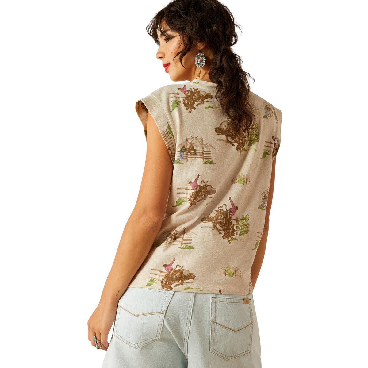  Ariat Britney Round Up Cap Sleeve T Shirt