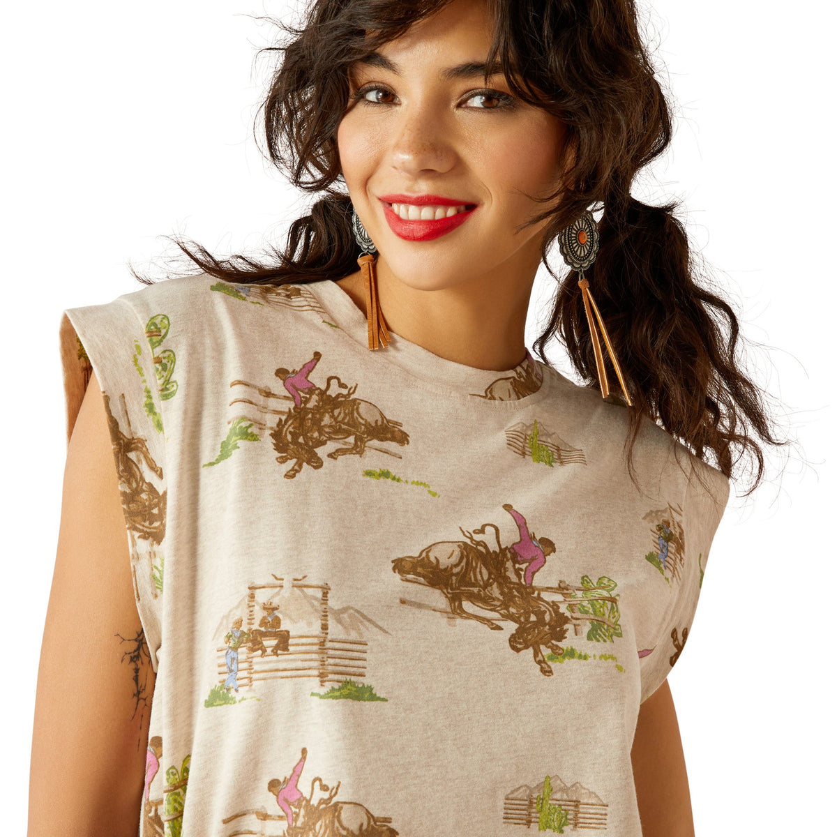  Ariat Britney Round Up Cap Sleeve T Shirt