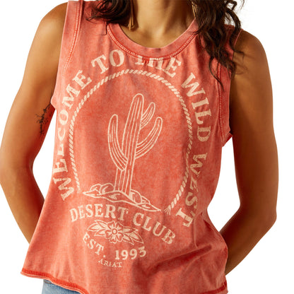  Ariat Women's Orange Desert Club Tank