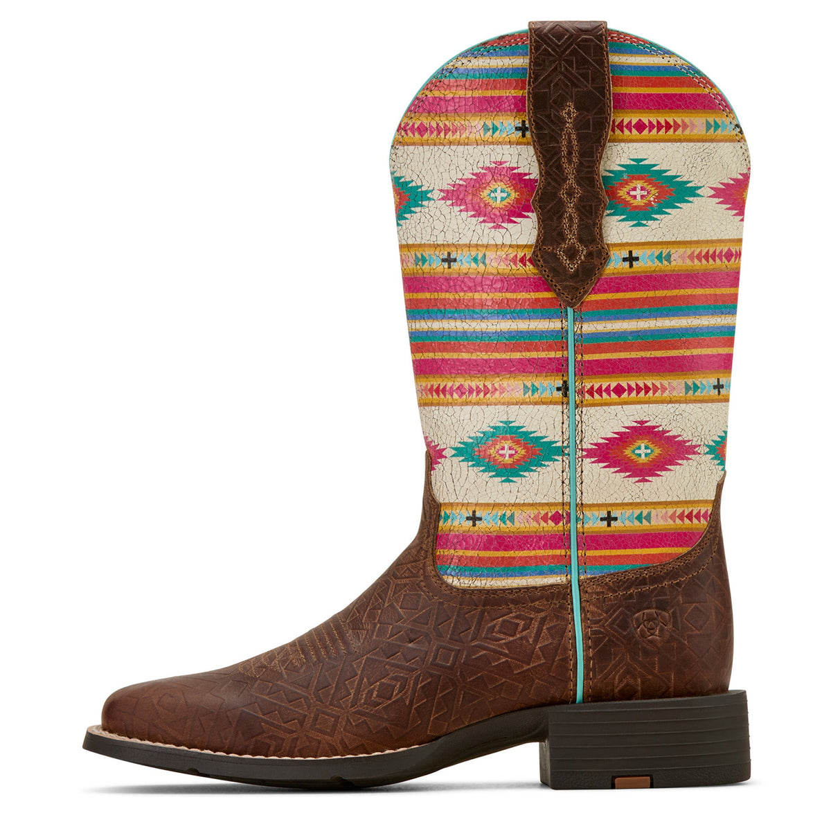  Ariat Women's Tan Southwest Embossed Boots