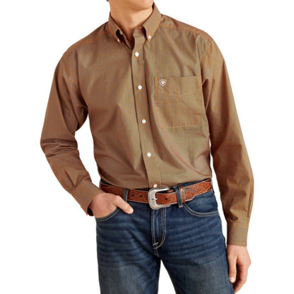  Ariat Men's Blue & Orange Hearts Shirt