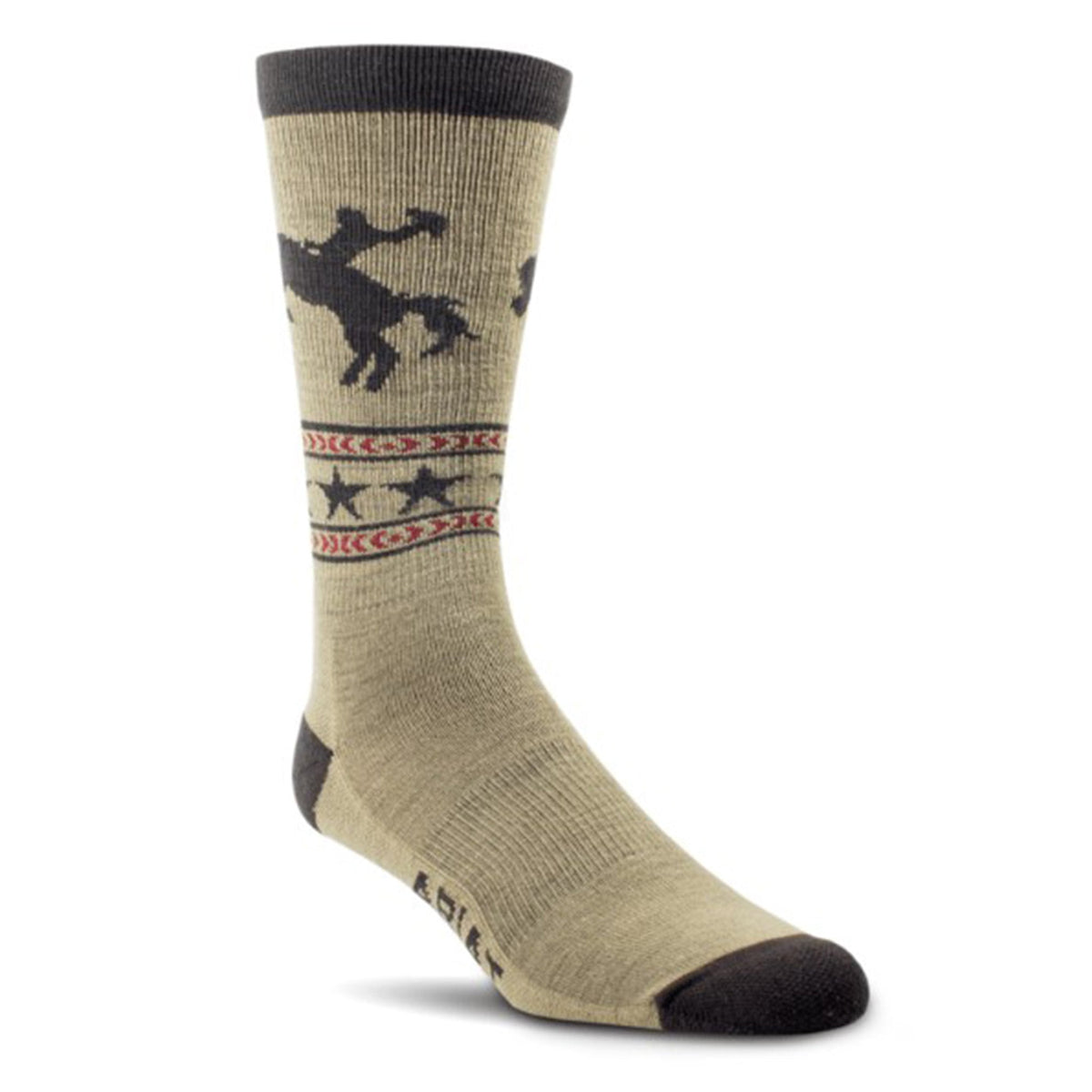  Ariat Women's Brown Bronc Wool Sock
