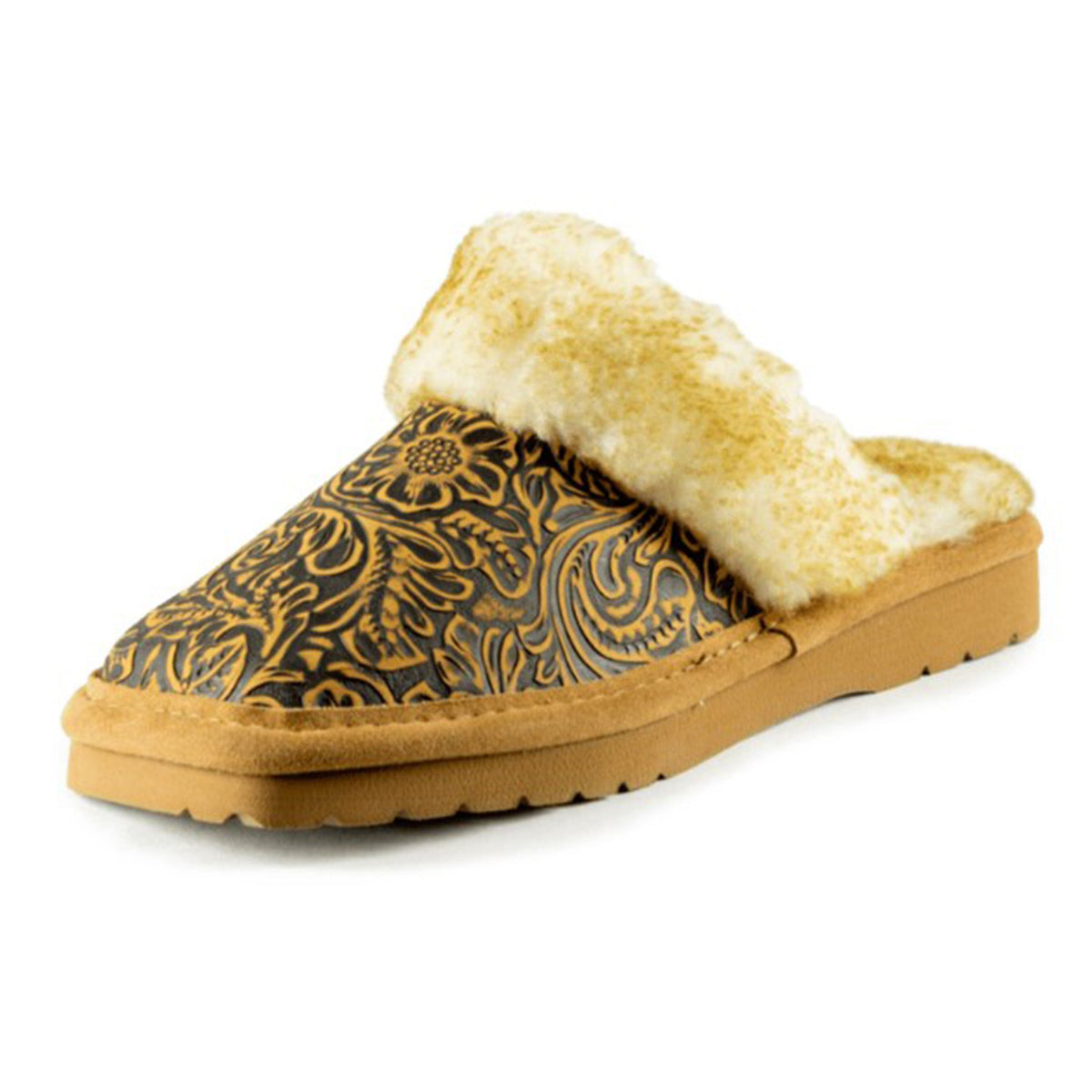  Ariat Women's Brown Tooled Slipper
