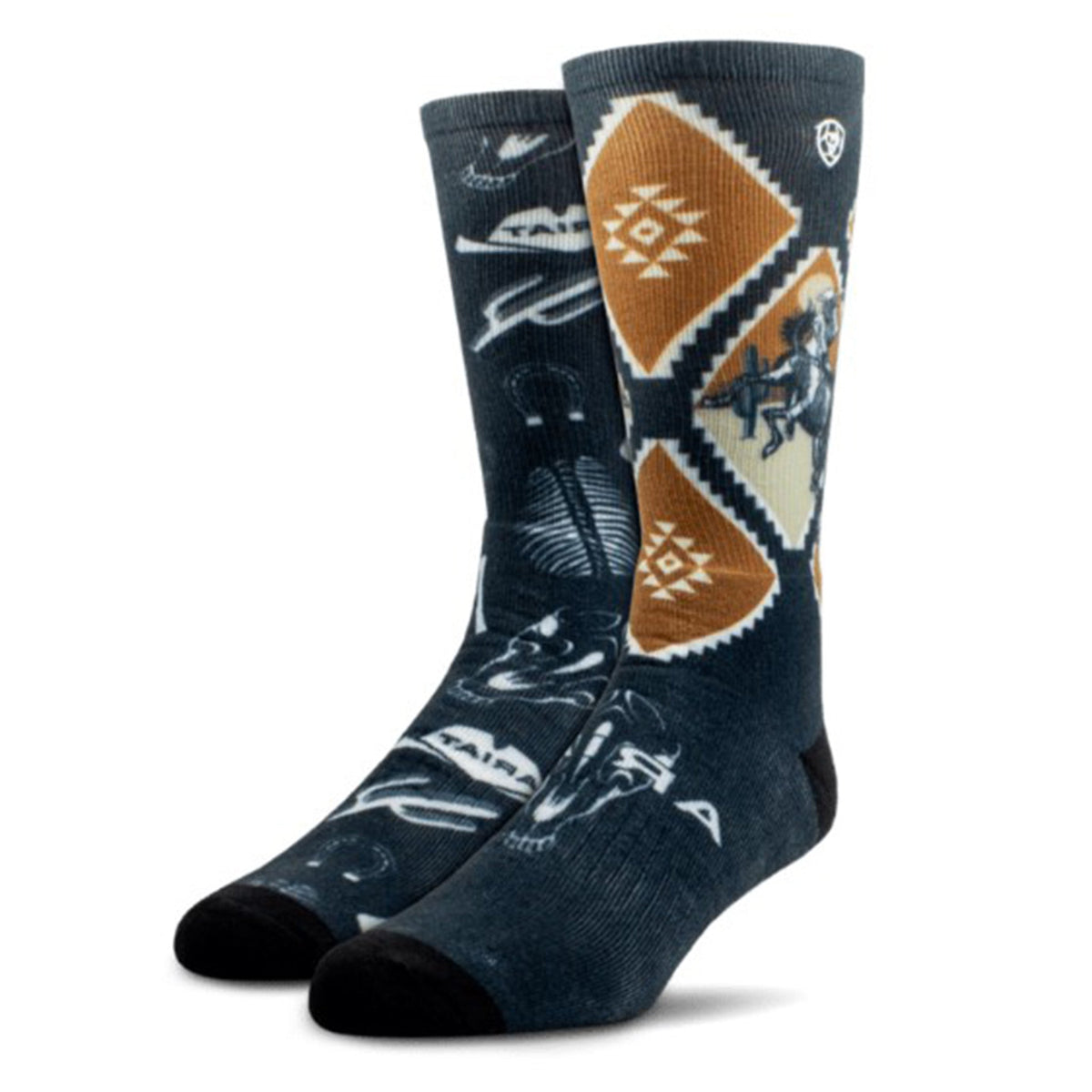  Ariat Women's Bronc/Southwest Crew Sox 2Pk