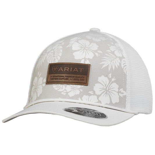  Ariat White Hawaiian Cap
