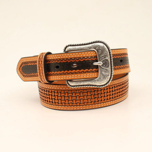  Ariat Men's 2Tone Basketweave Belt