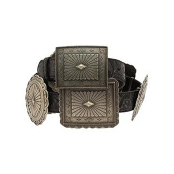  Ariat Western Belt Womens Embossed Conchos